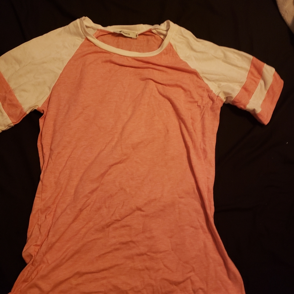 Pink and white t